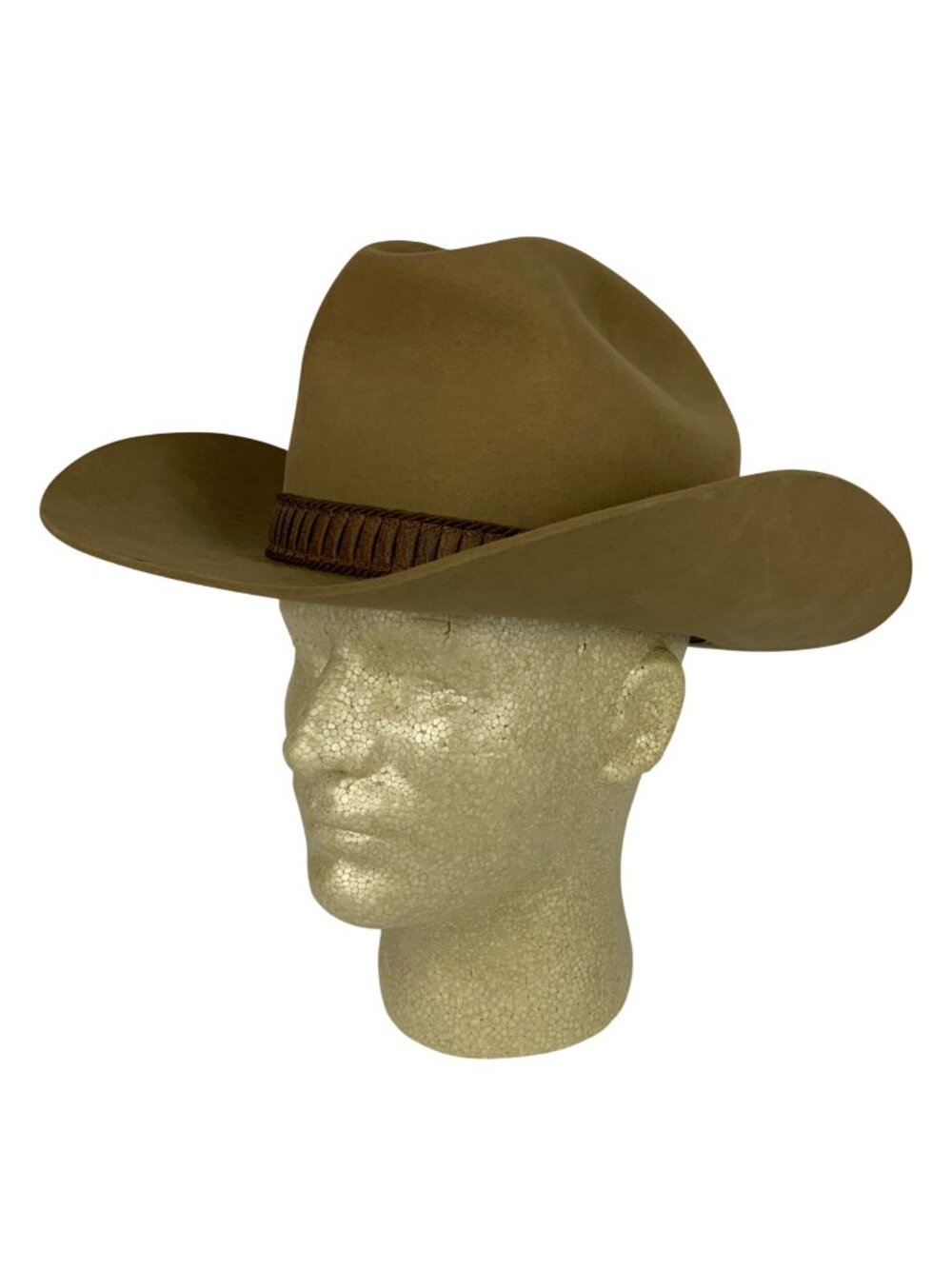 Vintage John B Stetson Open Road Cowboy Hat 3X Beaver Brown Band Western 6-7/8